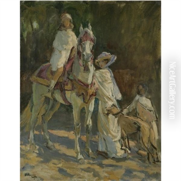 Sketch For In Morocco Oil Painting by John Lavery