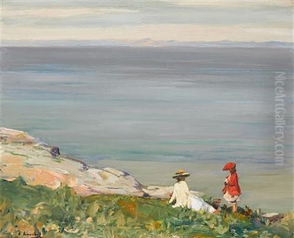 On The Cliffs Oil Painting by John Lavery