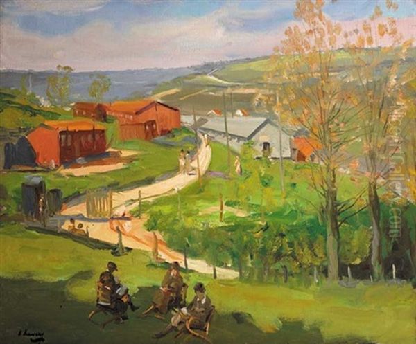 Qmaac Camp Oil Painting by John Lavery