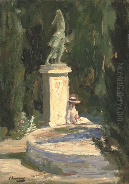 In The Garden, Tangier Oil Painting by John Lavery