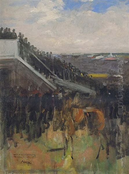 Unsaddling The Derby Winner by John Lavery