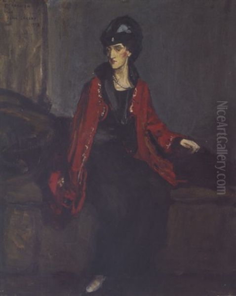 Portrait Of Mrs. Asquith by John Lavery