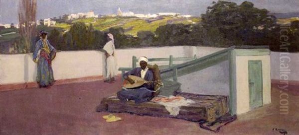 The Housetop, Evening Oil Painting by John Lavery