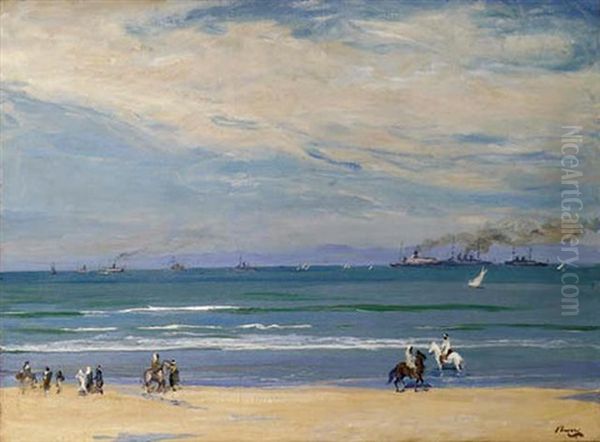 French Gunboats, Tangier Bay by John Lavery