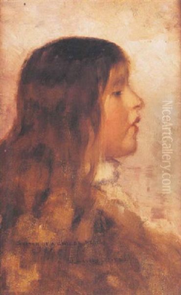 Sketch Of A Child's Head Oil Painting by John Lavery