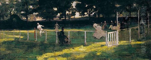 The Tennis Party Oil Painting by John Lavery