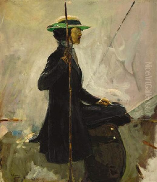 Eileen On Horseback, Tangier Oil Painting by John Lavery