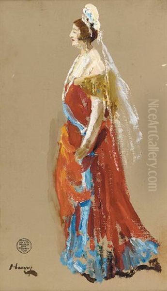 Priscilla Countess Annesley Oil Painting by John Lavery