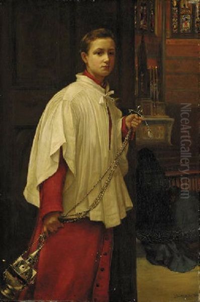 The Incense Bearer Oil Painting by John Lavery