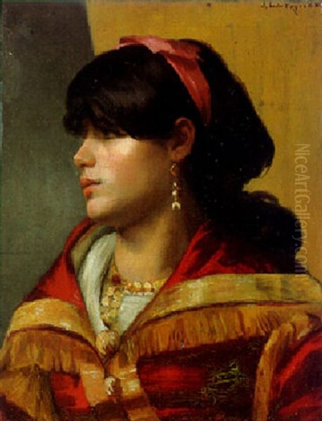 Portrait Of A Spanish Girl Oil Painting by John Lavery