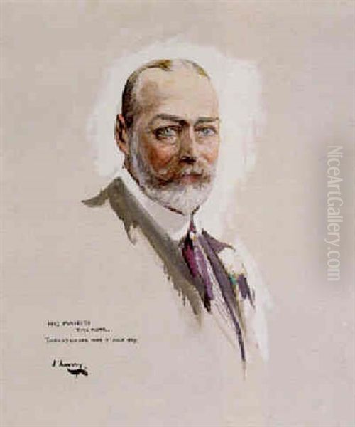 Portrait Of George V Oil Painting by John Lavery