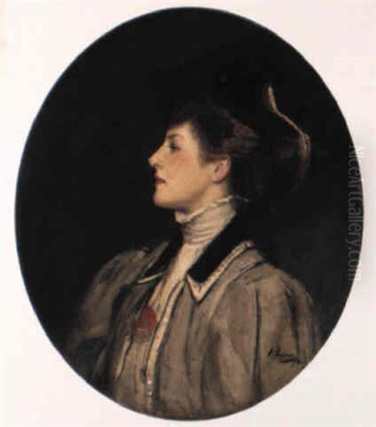 Portrait Of Miss Maggie Teyte Oil Painting by John Lavery