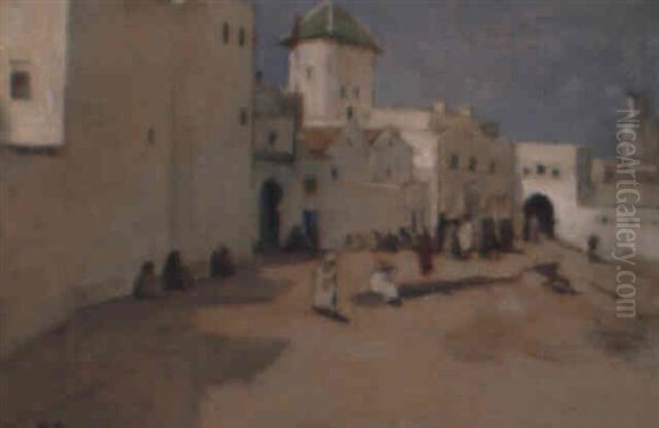 The Entrance To The Souk, Tangier Oil Painting by John Lavery