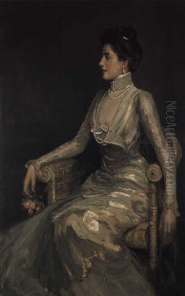 La Dame Aux Perles Oil Painting by John Lavery