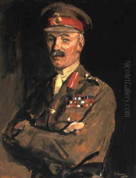 Portrait Of General Sir Henry Rawlinson Oil Painting by John Lavery