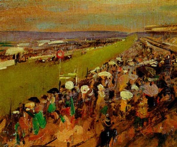 The Gold Cup, Ascot, 1922 Oil Painting by John Lavery