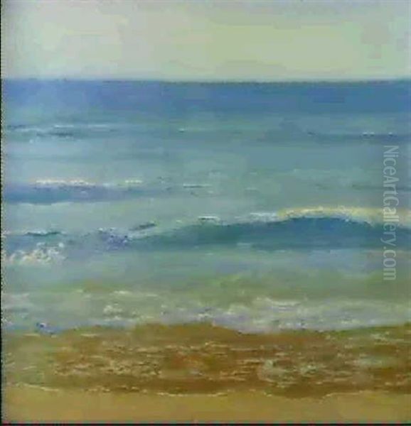 The Turquoise Sea, Mimizan Oil Painting by John Lavery