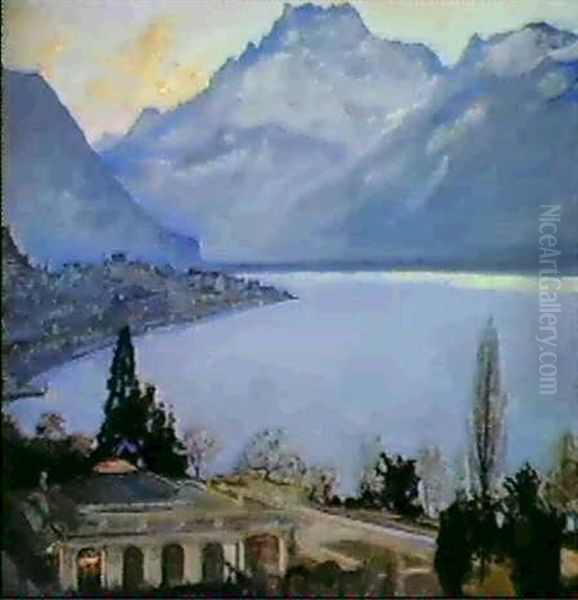 Evening, Montreux Oil Painting by John Lavery