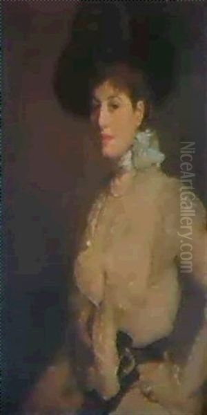 Mrs Arthur Franklin Oil Painting by John Lavery