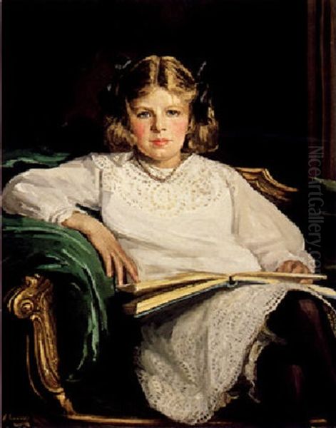 Portrait Of Betty Spottiswoode Oil Painting by John Lavery