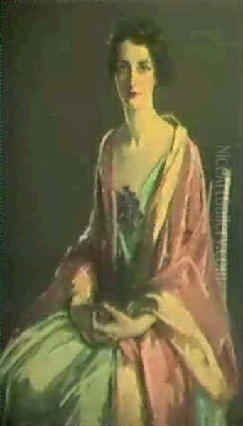 Portrait Of Miss Julia Mcguire Oil Painting by John Lavery