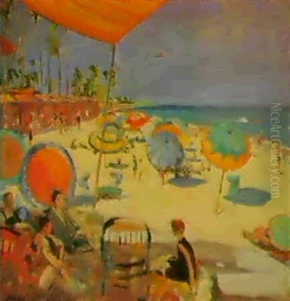 Palm Beach Oil Painting by John Lavery