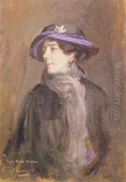 Portrait Of Miss Nora Maclean Oil Painting by John Lavery