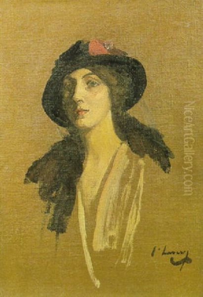 Portrait Of Margaretta, Viscountess Maidstone Oil Painting by John Lavery