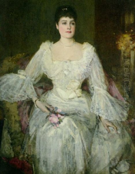 Portrait Of Lady Lyle Oil Painting by John Lavery