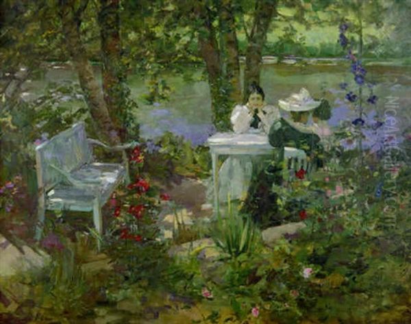 A Garden In France Oil Painting by John Lavery