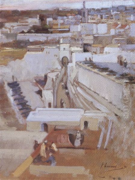 Tangier From The Hotel Continental Oil Painting by John Lavery