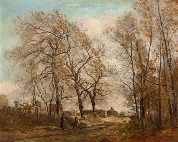 Sous-bois Oil Painting by Eugene Antoine Samuel Lavieille