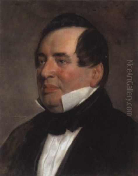 Bildnis Des Danischen Dichter Adam Gottlob Oehlenschlager Oil Painting by Joseph Lavos