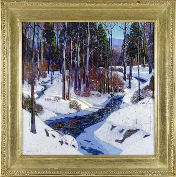 Forest Brook Oil Painting by Carl Lawless