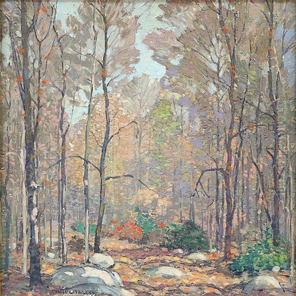 Forest Clearing Oil Painting by Carl Lawless