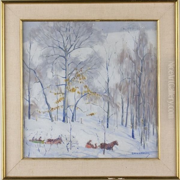 Gray Winter Oil Painting by Carl Lawless