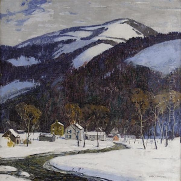 Blue Mountain Oil Painting by Carl Lawless