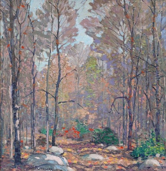 A Forest Opening Oil Painting by Carl Lawless