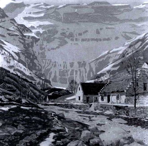 Glacier Gavarnie Oil Painting by Carl Lawless