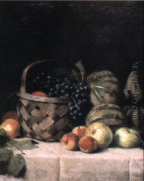 Still Life With Fruit Oil Painting by Jasper Holman Lawman