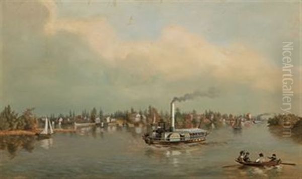 A View Of Bristol Taken From The Green Bank by Charles B. Lawrence