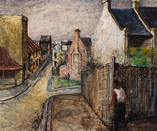 Narrow Street, Surry Hills Oil Painting by George Lawrence