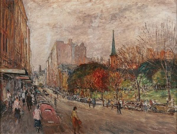 Elizabeth Street, Sydney Oil Painting by George Lawrence