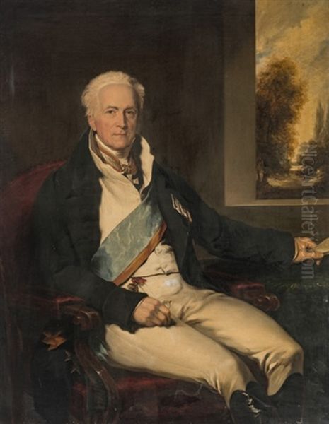 Portrait Des Preusischen Staatskanzlers Karl August Furst Von Hardenberg (1750-1822) Oil Painting by Thomas Lawrence