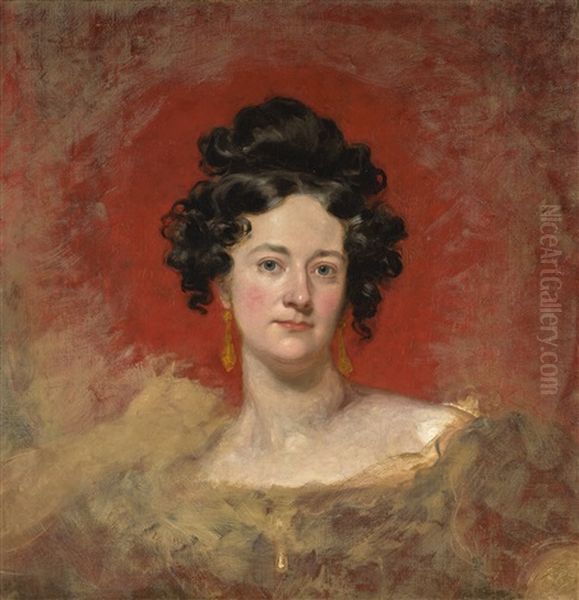 Portrait Of Wilhelmina Bowlby (1798-1834) Oil Painting by Thomas Lawrence