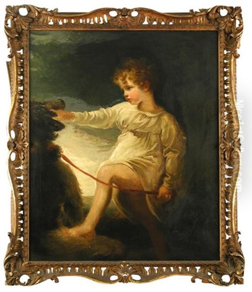 Portrait Of Master William Lock Of Ardfry, County Galway, With His Dog Oil Painting by Thomas Lawrence