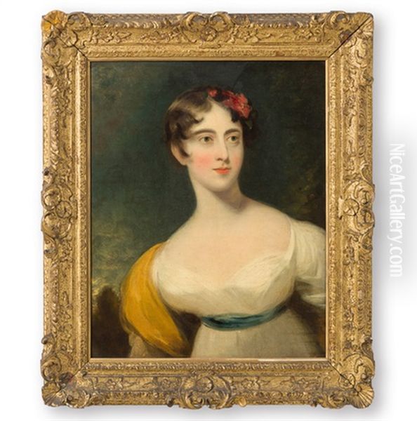 Bildnis Der Lady Emily Harriet Wellesley-pole (lady Raglan) Oil Painting by Thomas Lawrence