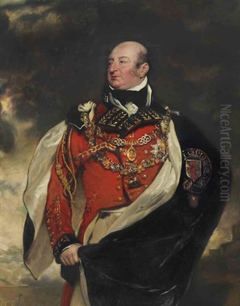 Portrait Of Frederick Augustus, Duke Of York (1763-1827), Three-quarter-length, In Garter Robes Oil Painting by Thomas Lawrence