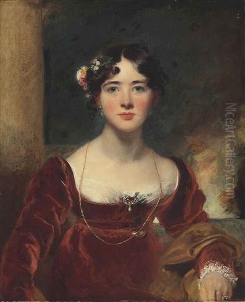 Portrait Of Mrs. John Allnutt, Nee Eleanor Brandram, Half-length Oil Painting by Thomas Lawrence