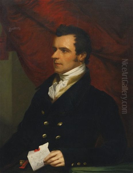 Portrait Of John Kaye, Half-length, Holding A Letter Oil Painting by Thomas Lawrence